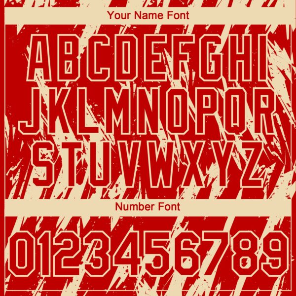 Custom Red Cream Splatter Torn Sharp Brush Stroke Authentic Baseball Jersey