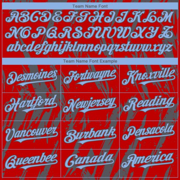 Custom Red Light Blue-Steel Gray Splatter Torn Sharp Brush Stroke Authentic Baseball Jersey