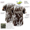 Custom Brown White Splatter Torn Sharp Brush Stroke Authentic Baseball Jersey
