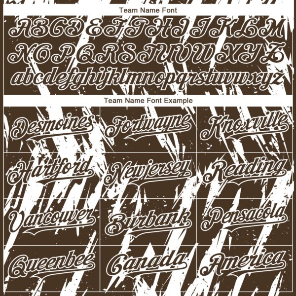 Custom Brown White Splatter Torn Sharp Brush Stroke Authentic Baseball Jersey