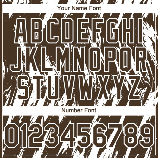 Custom Brown White Splatter Torn Sharp Brush Stroke Authentic Baseball Jersey