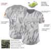 Custom White Gray Splatter Torn Sharp Brush Stroke Authentic Baseball Jersey