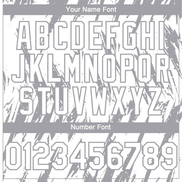 Custom White Gray Splatter Torn Sharp Brush Stroke Authentic Baseball Jersey