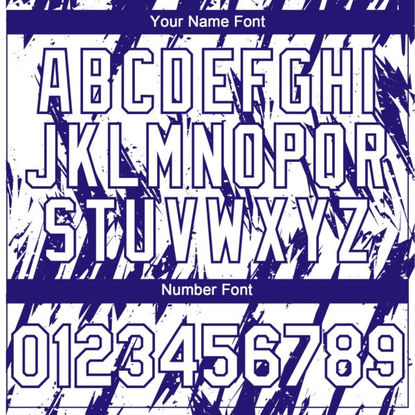 Custom White Dark Purple Splatter Torn Sharp Brush Stroke Authentic Baseball Jersey