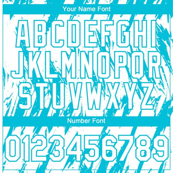 Custom White Lakes Blue Splatter Torn Sharp Brush Stroke Authentic Baseball Jersey