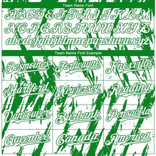 Custom White Grass Green Splatter Torn Sharp Brush Stroke Authentic Baseball Jersey