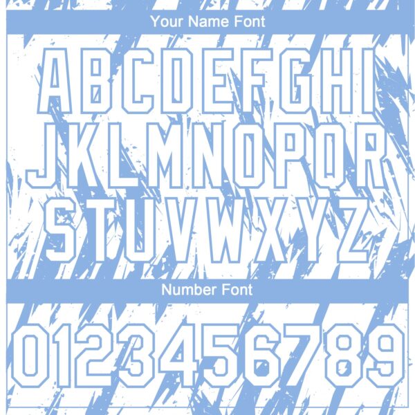 Custom White Light Blue Splatter Torn Sharp Brush Stroke Authentic Baseball Jersey