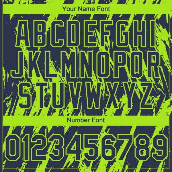Custom Navy Neon Green Splatter Torn Sharp Brush Stroke Authentic Baseball Jersey
