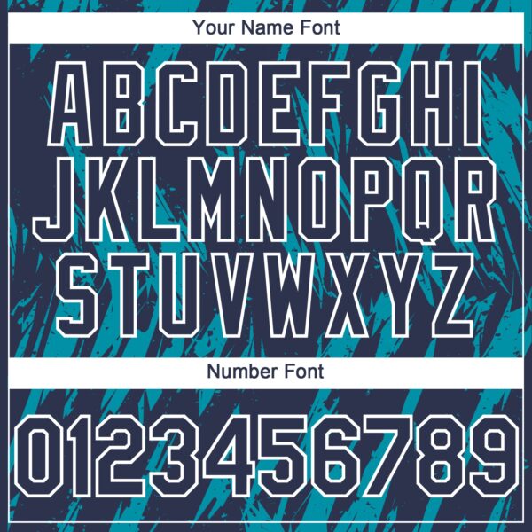 Custom Navy White-Teal Splatter Torn Sharp Brush Stroke Authentic Baseball Jersey