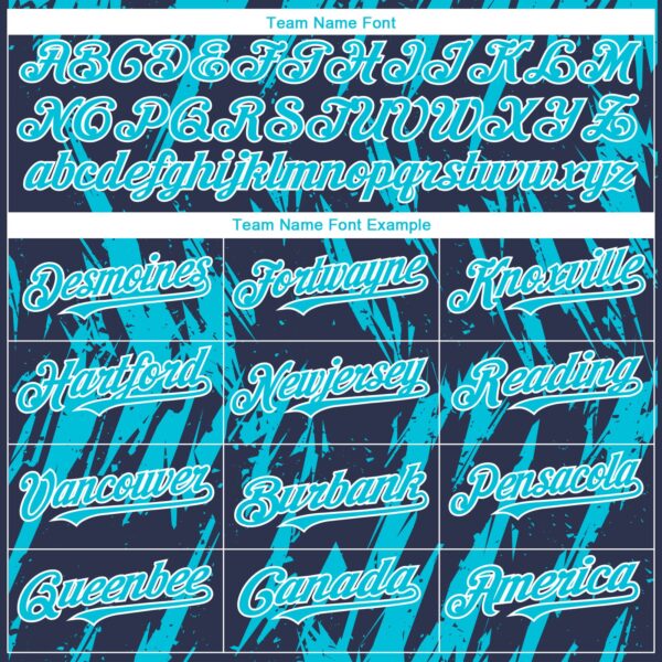 Custom Navy Lakes Blue-White Splatter Torn Sharp Brush Stroke Authentic Baseball Jersey