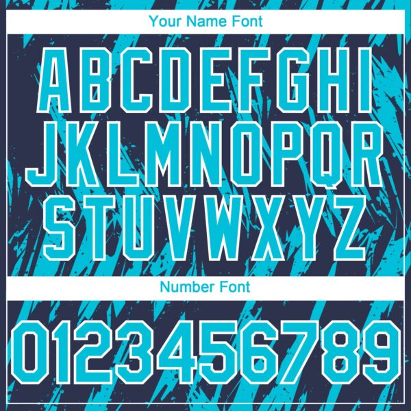 Custom Navy Lakes Blue-White Splatter Torn Sharp Brush Stroke Authentic Baseball Jersey