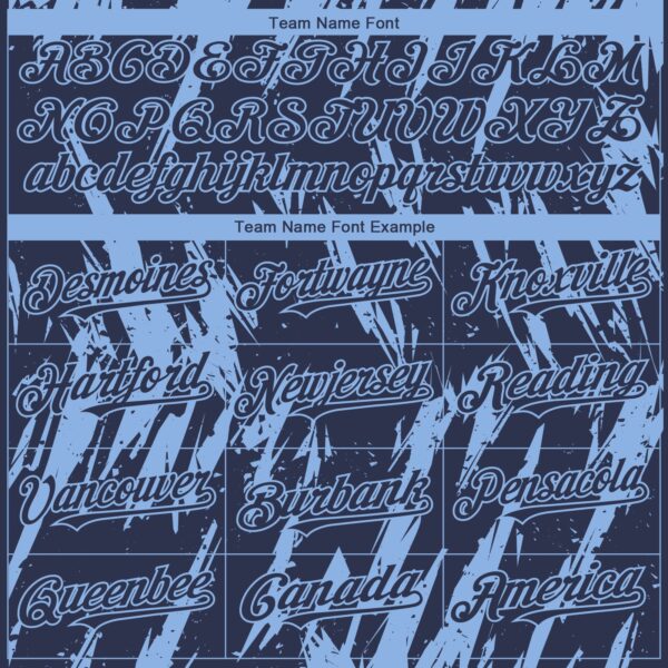 Custom Navy Light Blue Splatter Torn Sharp Brush Stroke Authentic Baseball Jersey