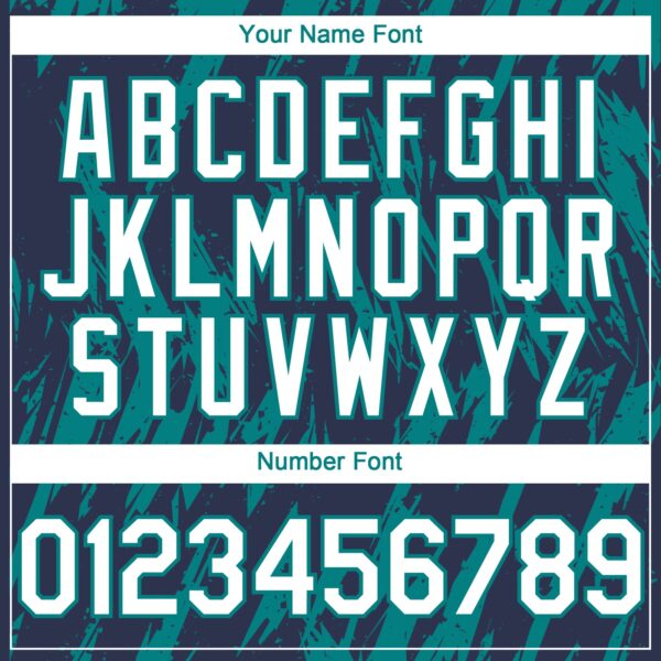 Custom Navy White-Teal Splatter Torn Sharp Brush Stroke Authentic Baseball Jersey