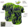Custom Navy Neon Green Splatter Torn Sharp Brush Stroke Authentic Baseball Jersey