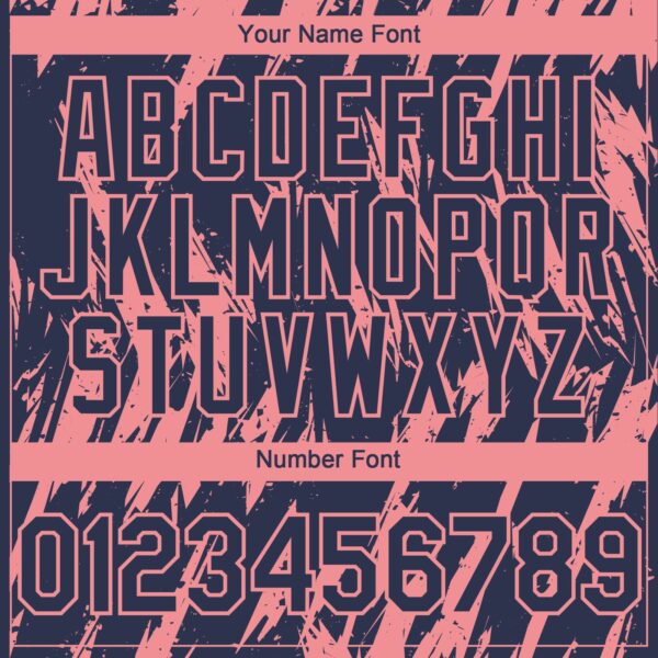 Custom Navy Medium Pink Splatter Torn Sharp Brush Stroke Authentic Baseball Jersey