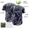Custom Navy Gray Splatter Torn Sharp Brush Stroke Authentic Baseball Jersey