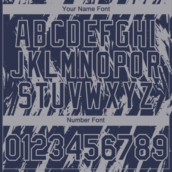 Custom Navy Gray Splatter Torn Sharp Brush Stroke Authentic Baseball Jersey