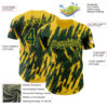 Custom Green Yellow Splatter Torn Sharp Brush Stroke Authentic Baseball Jersey