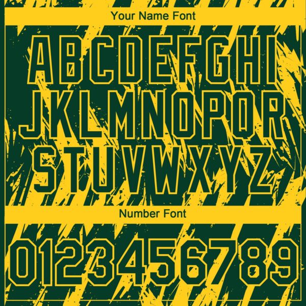 Custom Green Yellow Splatter Torn Sharp Brush Stroke Authentic Baseball Jersey