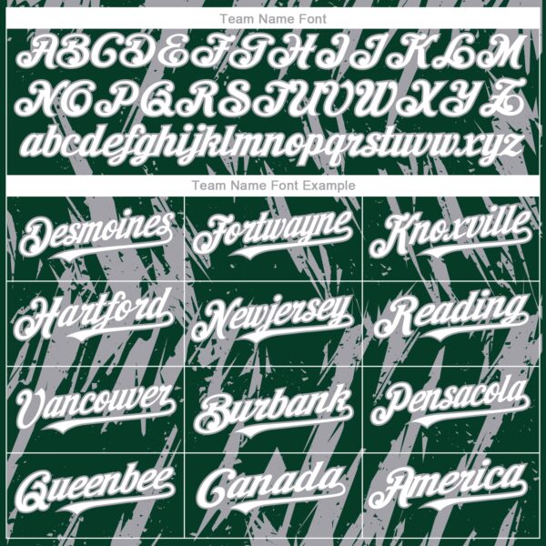 Custom Green White-Gray Splatter Torn Sharp Brush Stroke Authentic Baseball Jersey