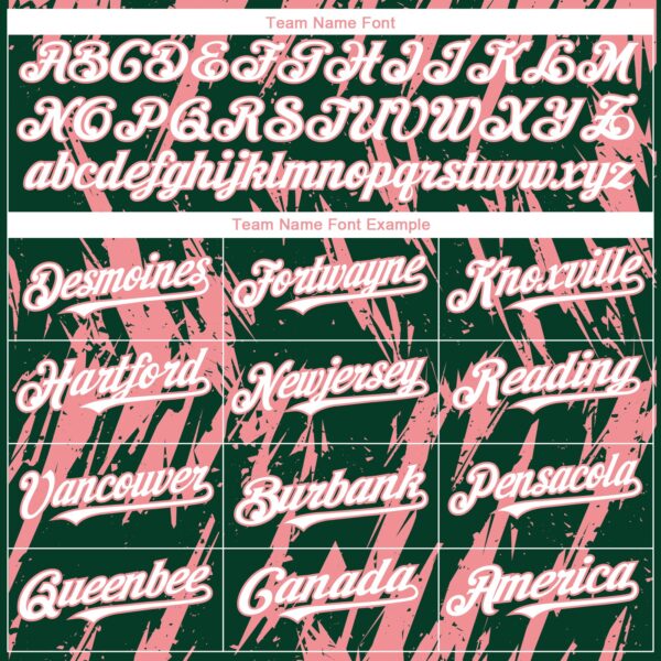 Custom Green White-Medium Pink Splatter Torn Sharp Brush Stroke Authentic Baseball Jersey