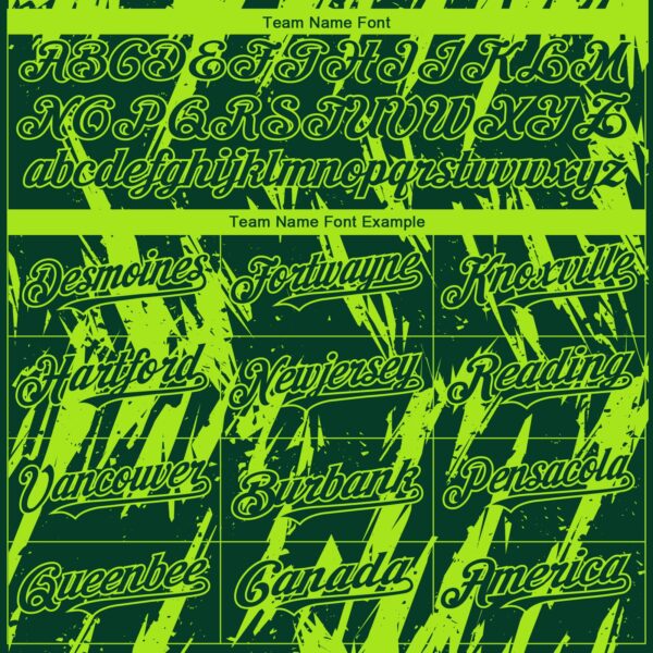 Custom Green Neon Green Splatter Torn Sharp Brush Stroke Authentic Baseball Jersey