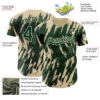 Custom Green Cream Splatter Torn Sharp Brush Stroke Authentic Baseball Jersey