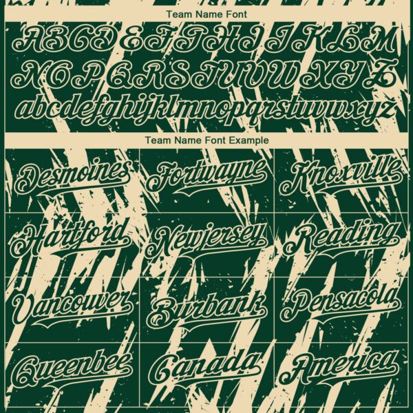 Custom Green Cream Splatter Torn Sharp Brush Stroke Authentic Baseball Jersey