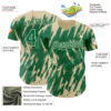 Custom Kelly Green Cream Splatter Torn Sharp Brush Stroke Authentic Baseball Jersey