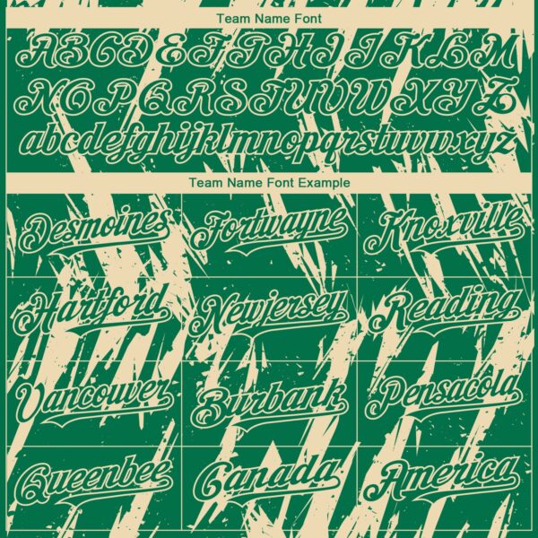 Custom Kelly Green Cream Splatter Torn Sharp Brush Stroke Authentic Baseball Jersey