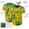 Custom Yellow Kelly Green-White Splatter Torn Sharp Brush Stroke Authentic Baseball Jersey