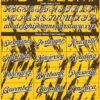 Custom Yellow Brown-White Splatter Torn Sharp Brush Stroke Authentic Baseball Jersey