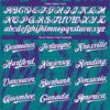 Custom Teal White-Purple Splatter Torn Sharp Brush Stroke Authentic Baseball Jersey