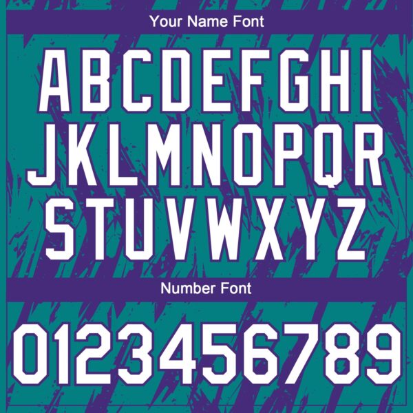 Custom Teal White-Purple Splatter Torn Sharp Brush Stroke Authentic Baseball Jersey