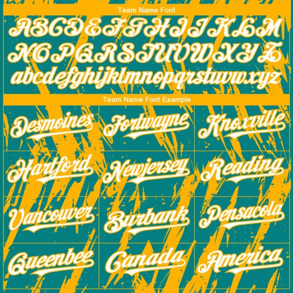 Custom Teal White-Gold Splatter Torn Sharp Brush Stroke Authentic Baseball Jersey