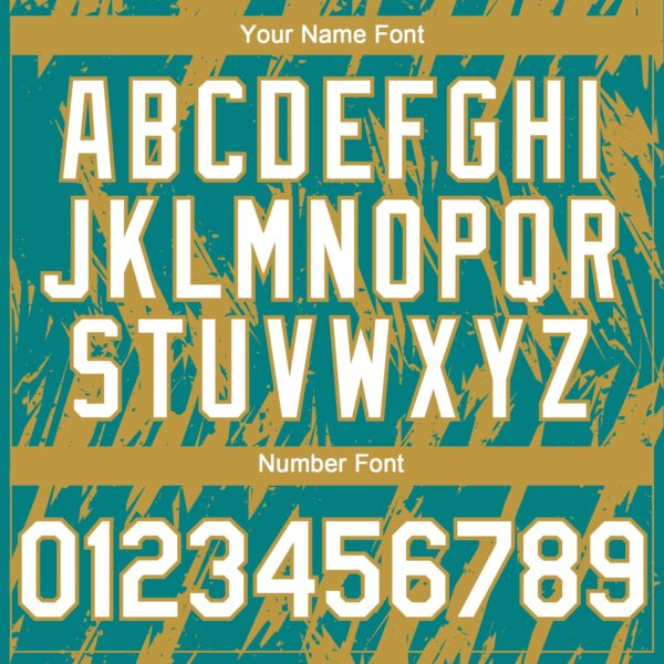 Custom Teal White-Old Gold Splatter Torn Sharp Brush Stroke Authentic Baseball Jersey