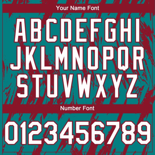 Custom Teal White-Crimson Splatter Torn Sharp Brush Stroke Authentic Baseball Jersey