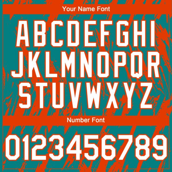 Custom Teal White-Orange Splatter Torn Sharp Brush Stroke Authentic Baseball Jersey