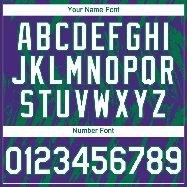 Custom Purple White-Kelly Green Splatter Torn Sharp Brush Stroke Authentic Baseball Jersey