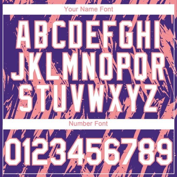 Custom Purple White-Medium Pink Splatter Torn Sharp Brush Stroke Authentic Baseball Jersey