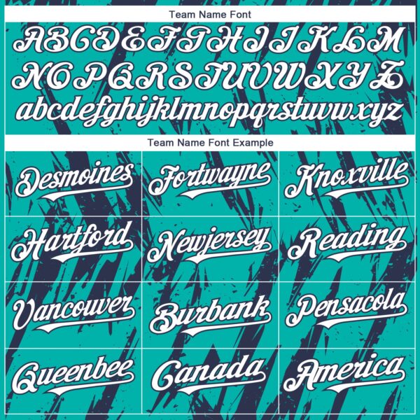 Custom Aqua White-Navy Splatter Torn Sharp Brush Stroke Authentic Baseball Jersey