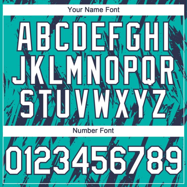 Custom Aqua White-Navy Splatter Torn Sharp Brush Stroke Authentic Baseball Jersey