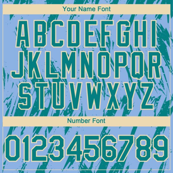 Custom Light Blue Teal-Cream Splatter Torn Sharp Brush Stroke Authentic Baseball Jersey