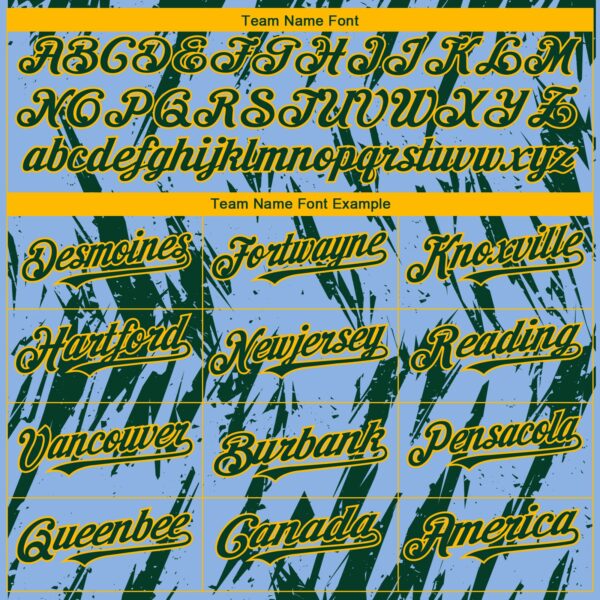 Custom Light Blue Green-Gold Splatter Torn Sharp Brush Stroke Authentic Baseball Jersey
