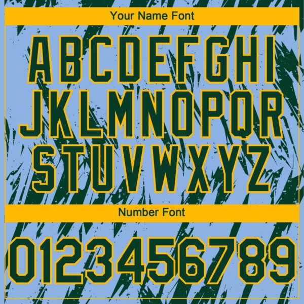 Custom Light Blue Green-Gold Splatter Torn Sharp Brush Stroke Authentic Baseball Jersey