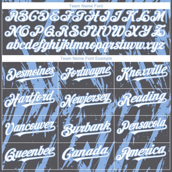 Custom Steel Gray White-Light Blue Splatter Torn Sharp Brush Stroke Authentic Baseball Jersey