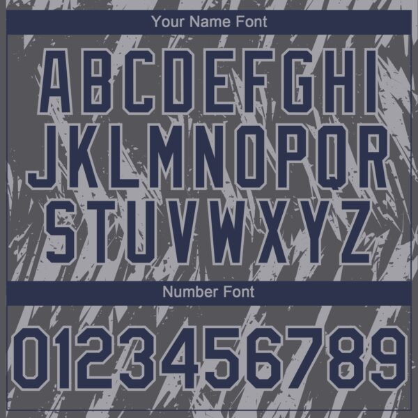 Custom Steel Gray Navy-Gray Splatter Torn Sharp Brush Stroke Authentic Baseball Jersey