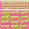 Custom Pink Neon Green-White Splatter Torn Sharp Brush Stroke Authentic Baseball Jersey