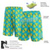Custom Lakes Blue Yellow-White 3D Pattern Duck Authentic Basketball Shorts