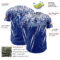 Custom Royal White Distressed Scratch Brush Stroke Authentic Baseball Jersey